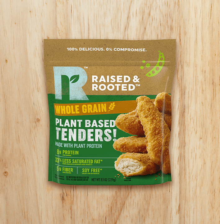 Raised And Rooted Whole Grain Plant Based Tenders